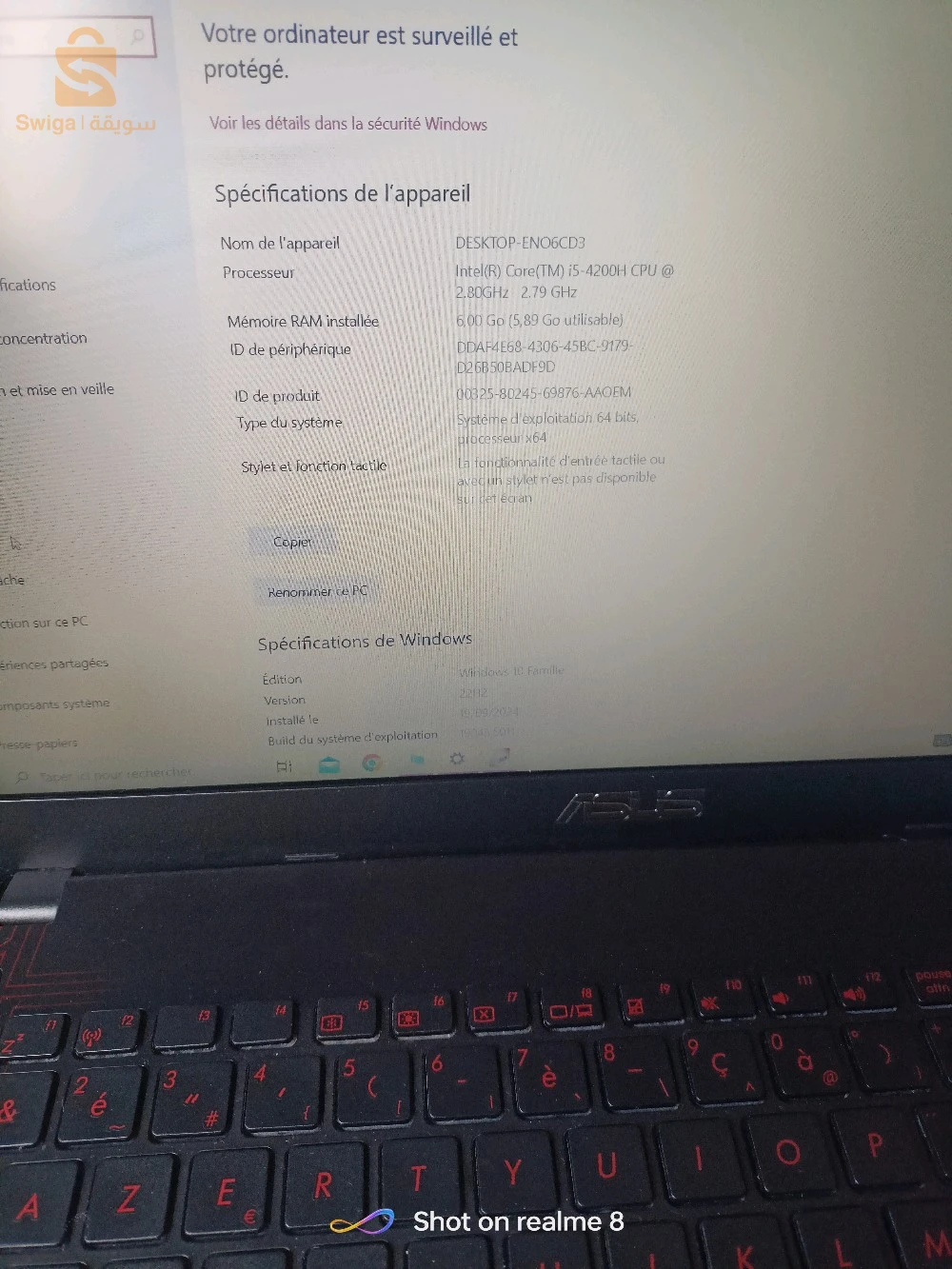 pc portable lap top Asus gamer