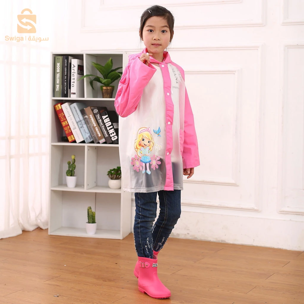 Capuche Poncho Pluie Enfant Impermeable Anti Pluie V3