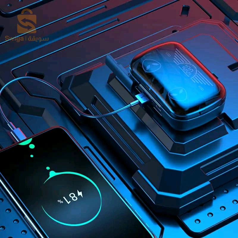 M20 Earbuds V5.3 Bluetooth Sans Fil et Power-Bank de Charge IPX7