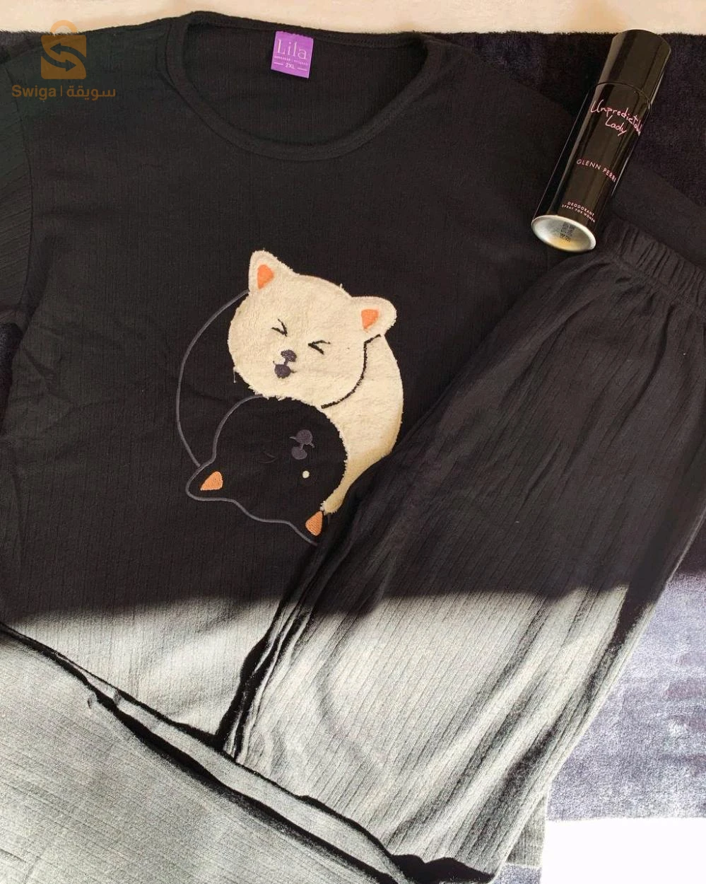 Pyjama noir tussu m9tn hayl 🖤 
Les taill : m l xl xxl  
Livraison disponible 58 wilaya