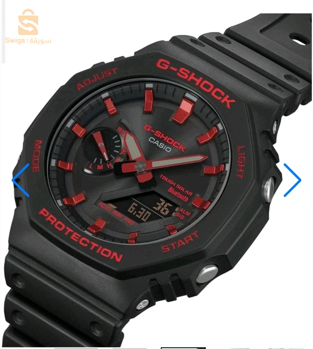 Montre Casio G-Shock  Noir fond noir et rouge