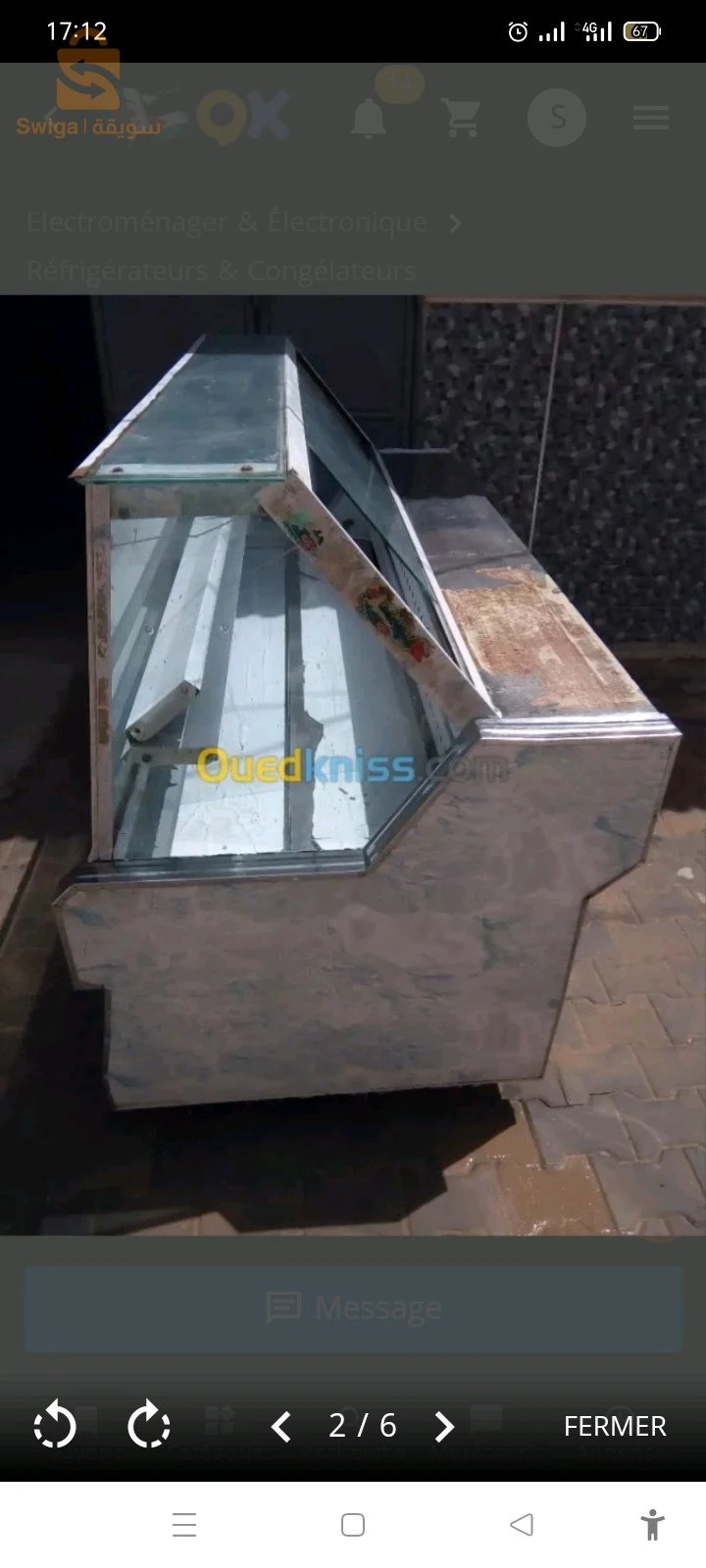 Frigo contoir en panne