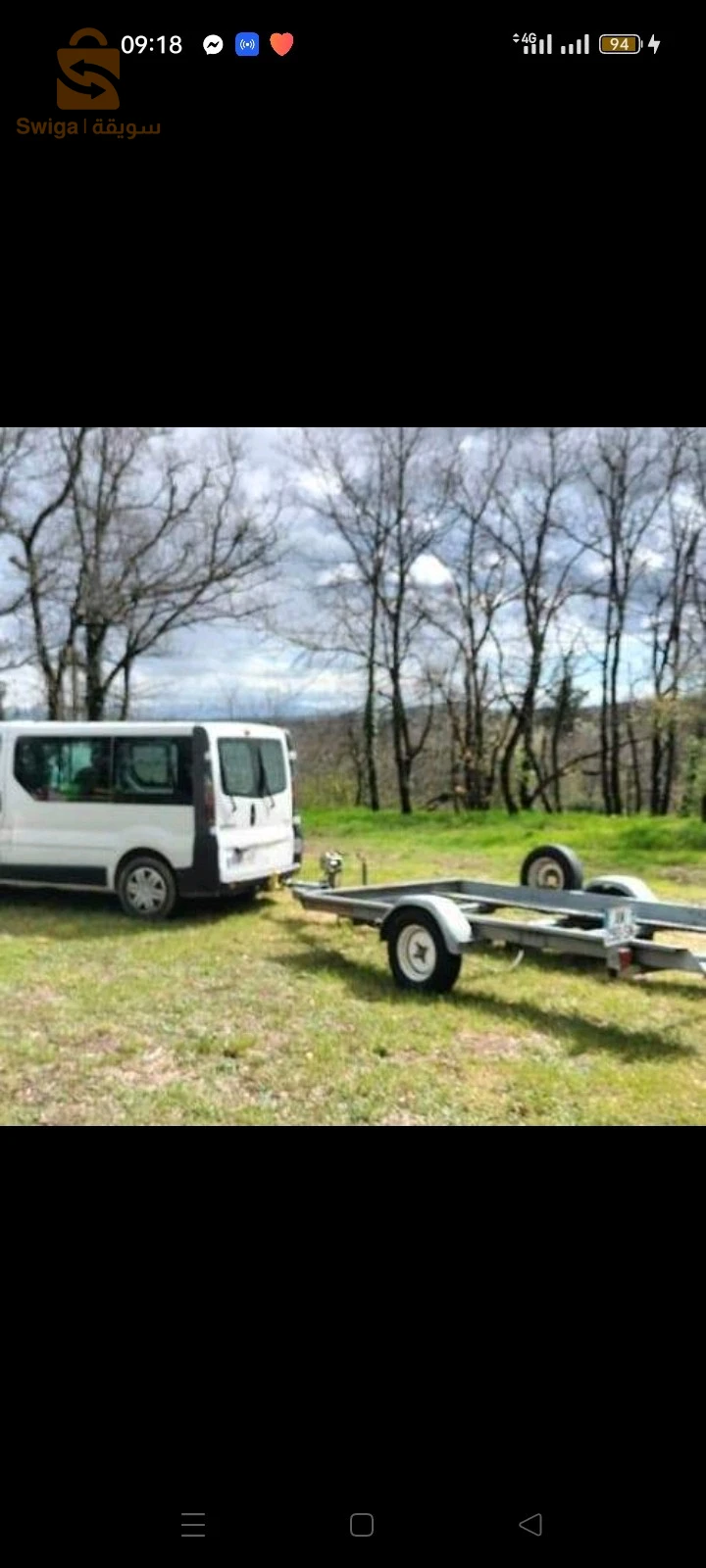 location remorque/ Van 9 place avec chauffeur toute distance