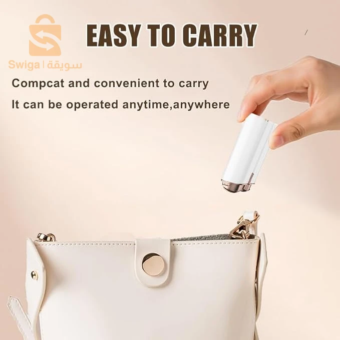 Rasoir électrique indolore avec lumière LED pour épilation instantanée du menton/lèvre supérieure