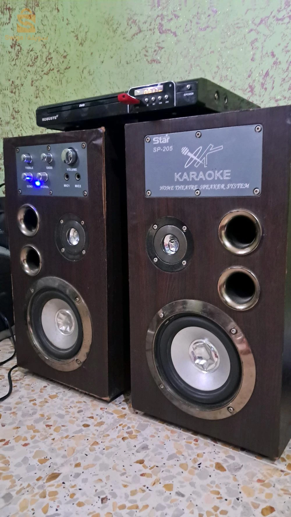 ampli double boomer + dvd robuste