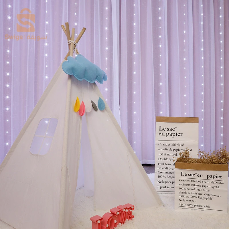 Rideau Lumineux 3\3 M 220 V pour la décoration extérieure Et des fêtes à la maison