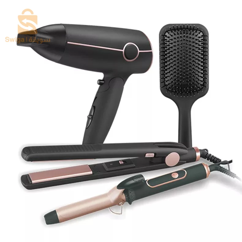 PACK Original Enzo Professional kit 4en1 ( Séchoir + Brosse chaufante +Lisseur + Boucleur ) EN-6302