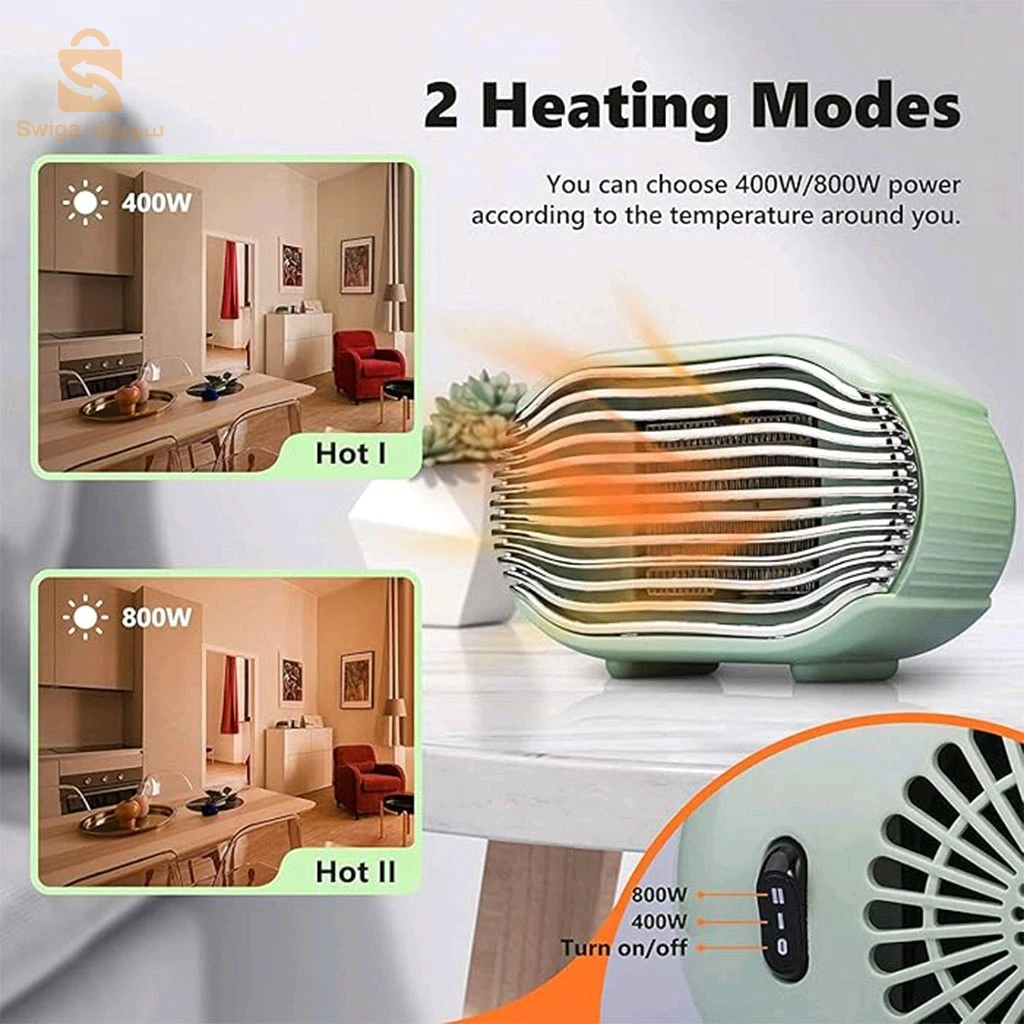Mini radiateur chauffage électrique 800W