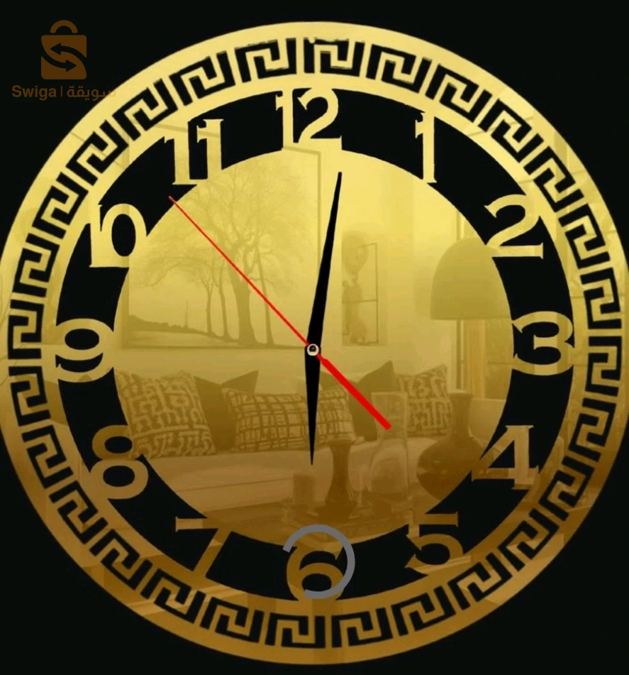 Horloge murale 3en1 effet miroir décoration moderne