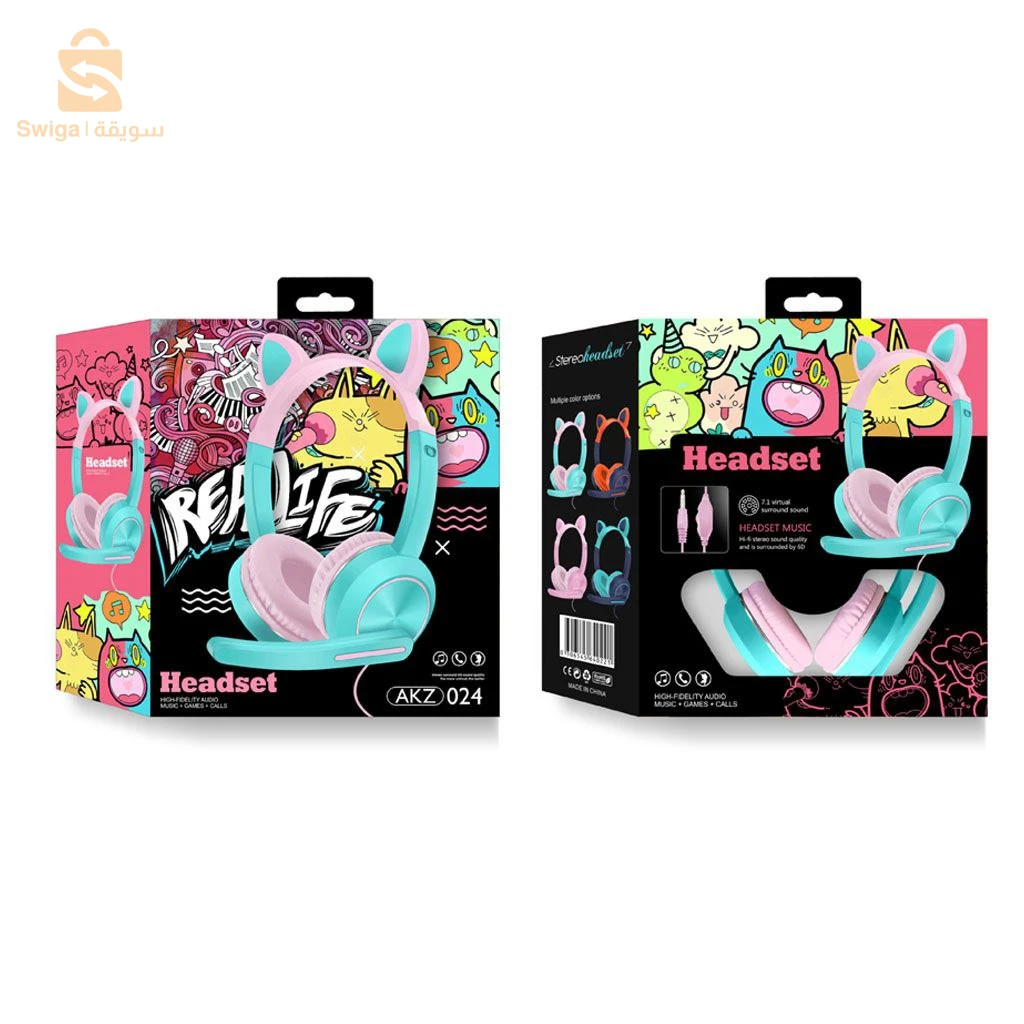 Casque Oreilles de chat Bluetooth
