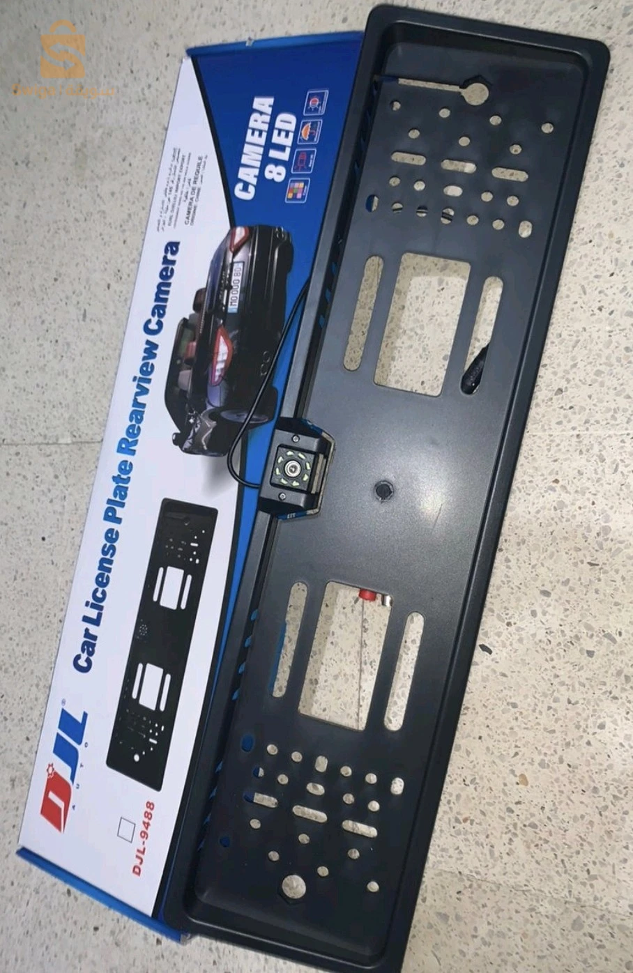 Caméra de recul HD pour voiture, Avec cadre de plaque d'immatriculation Standard , étanche, Vision nocturne, 4 LED