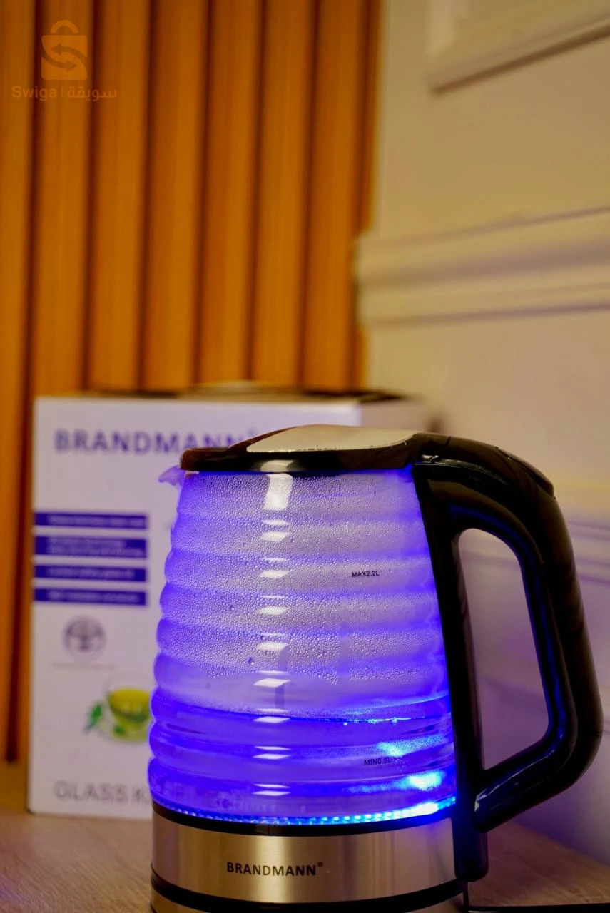 Bouilloire en verre lumineux
