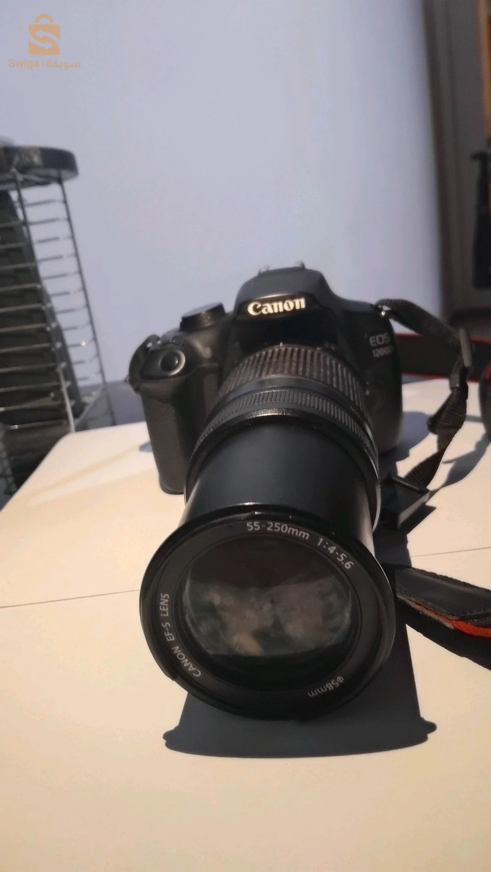 canon 1200 d 9k clik eta 9/10 +objective 55 -250 mm stm + batry original+chargeur original