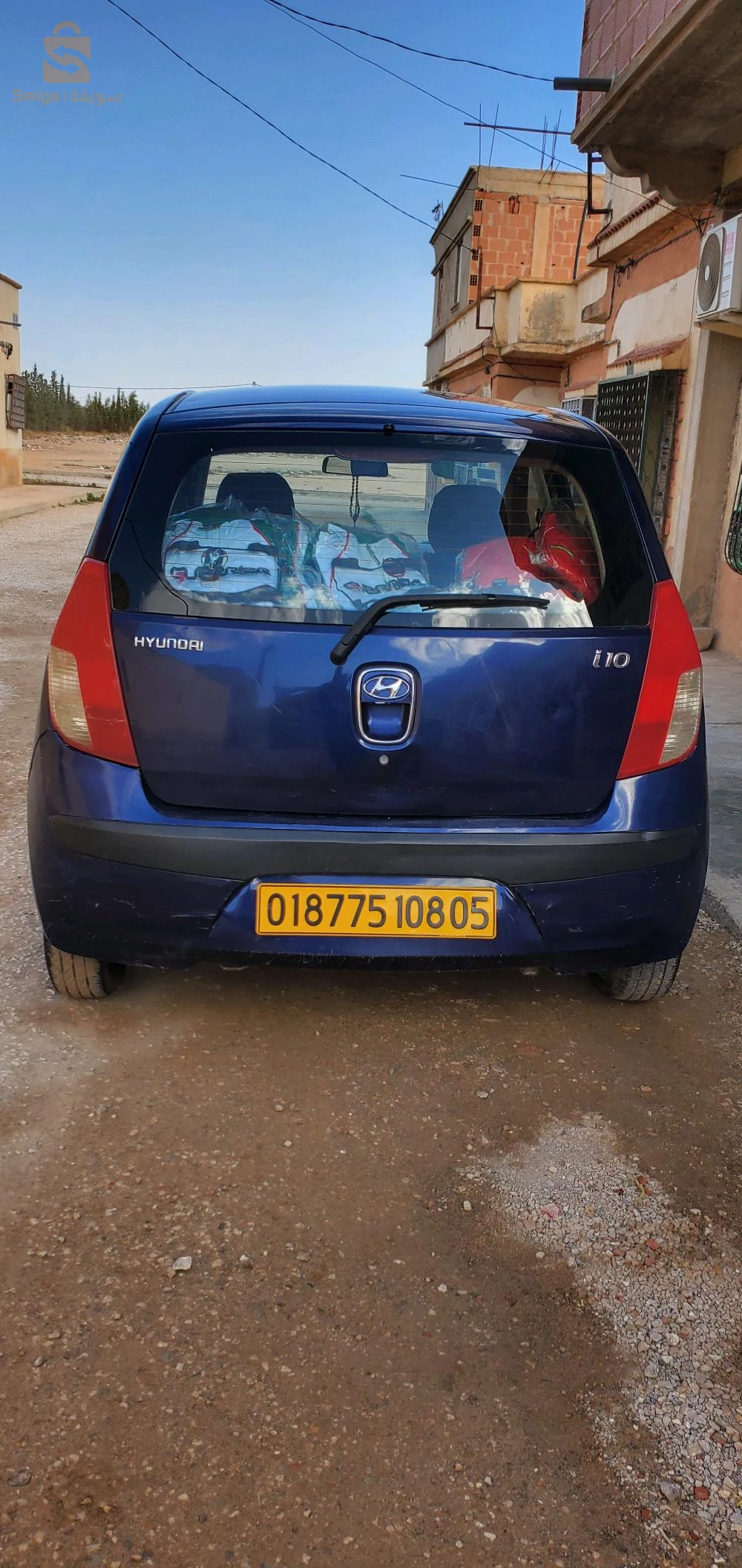 i10 فيها حزام على برى على لبيبان برك كلش نظيف وفيها نقرة صغيرة فرونجرو 0672101784