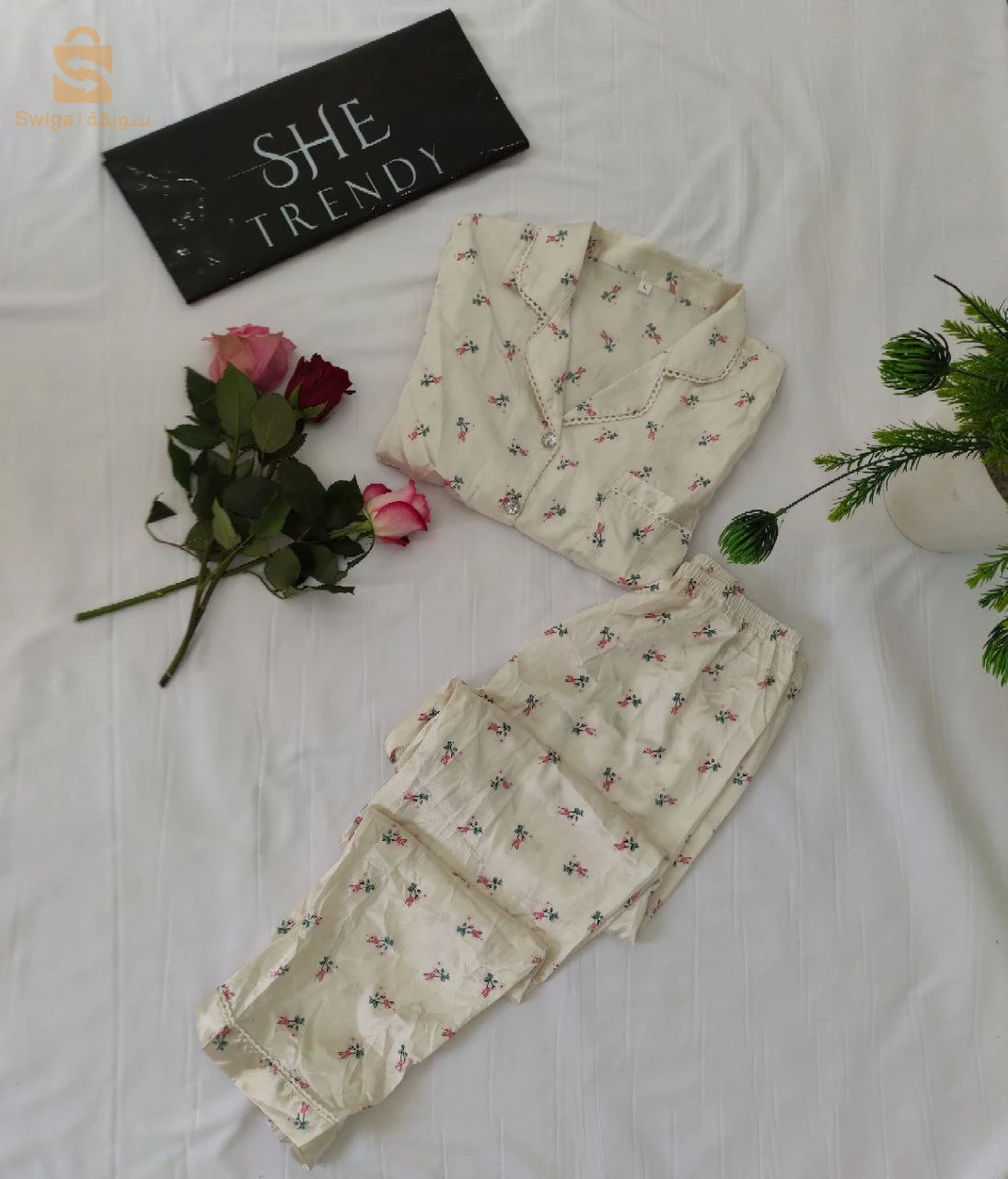 بيجاما ساتان SHEIN