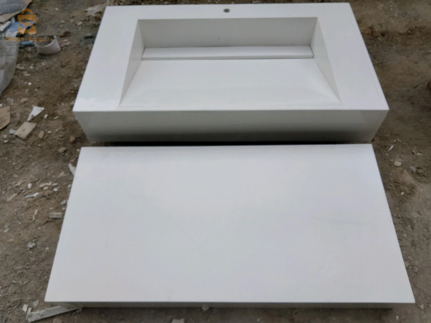 vasque salle de bain lavabo et receveur de douch / sur mesure en corian / solid surface / oshung brand