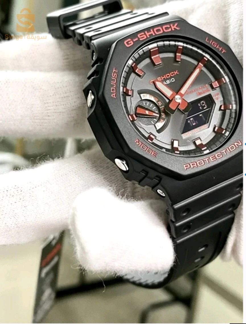 Montre Casio G-Shock  Noir fond noir et rouge