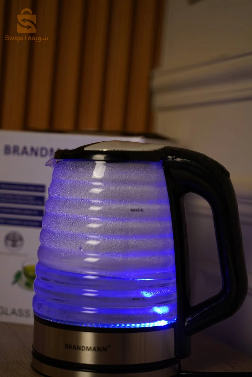 Bouilloire en verre lumineux