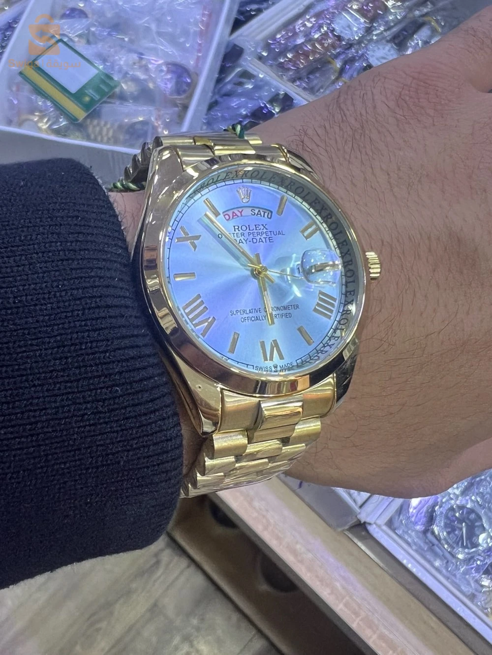 montre Rolex homme avec boite 
qualité supérieur