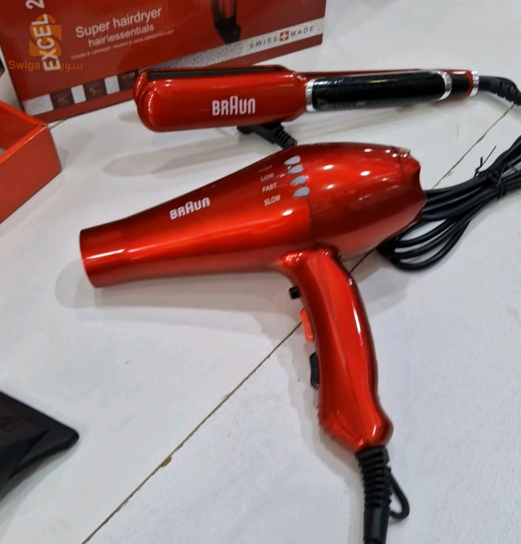 Pack lisseur +séchoir Braun copie Rouge