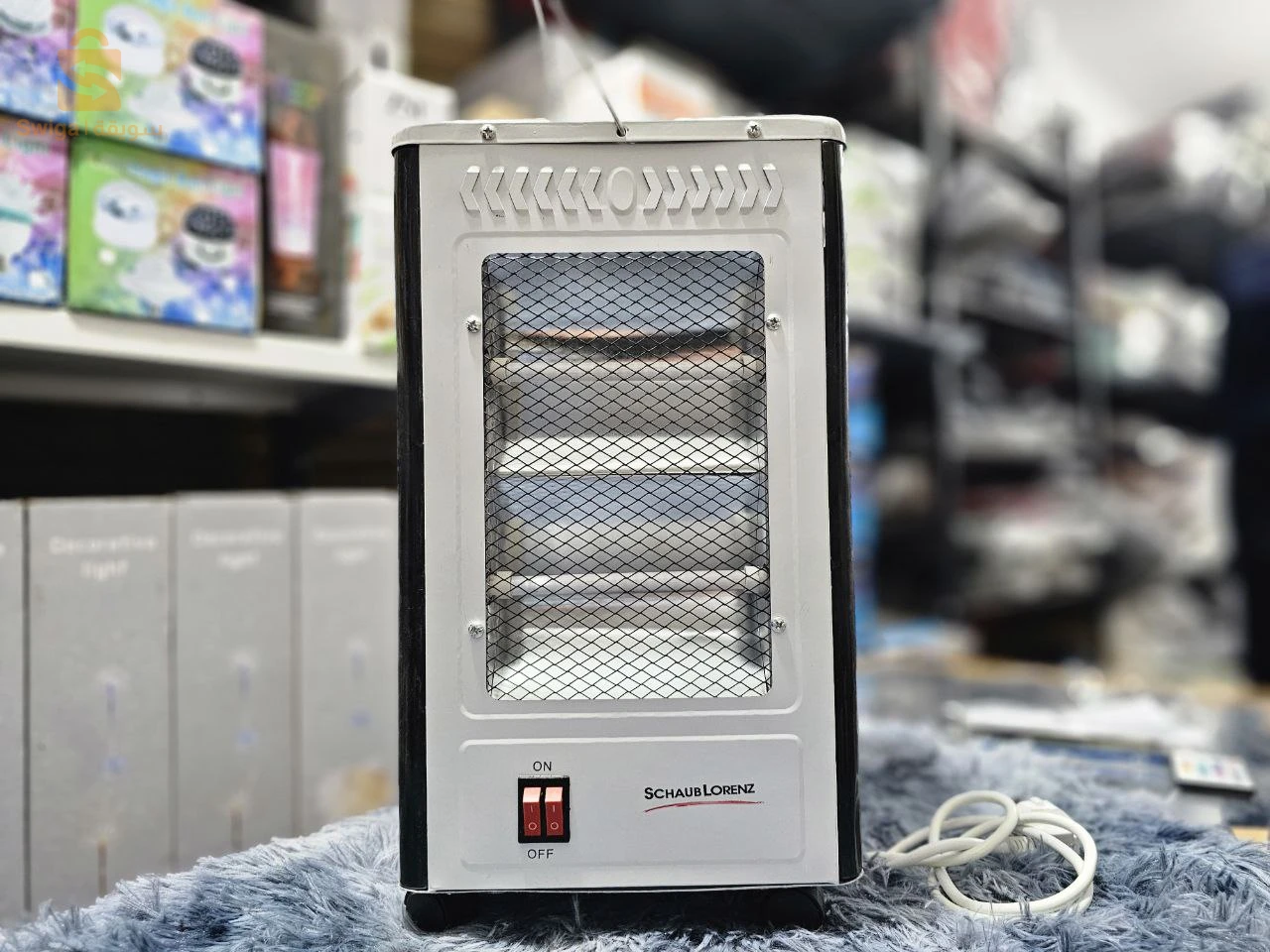 Chauffage Soufflant 2000 W, 360 Degrés, Électrique Eco, Faible Consommation avec 5 Poignées, 5 Modes (400 W-2000 W) - Blanc