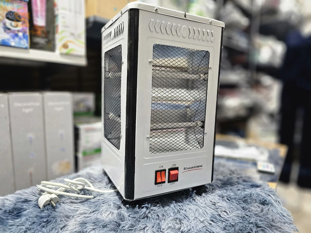 Chauffage Soufflant 2000 W, 360 Degrés, Électrique Eco, Faible Consommation avec 5 Poignées, 5 Modes (400 W-2000 W) - Blanc