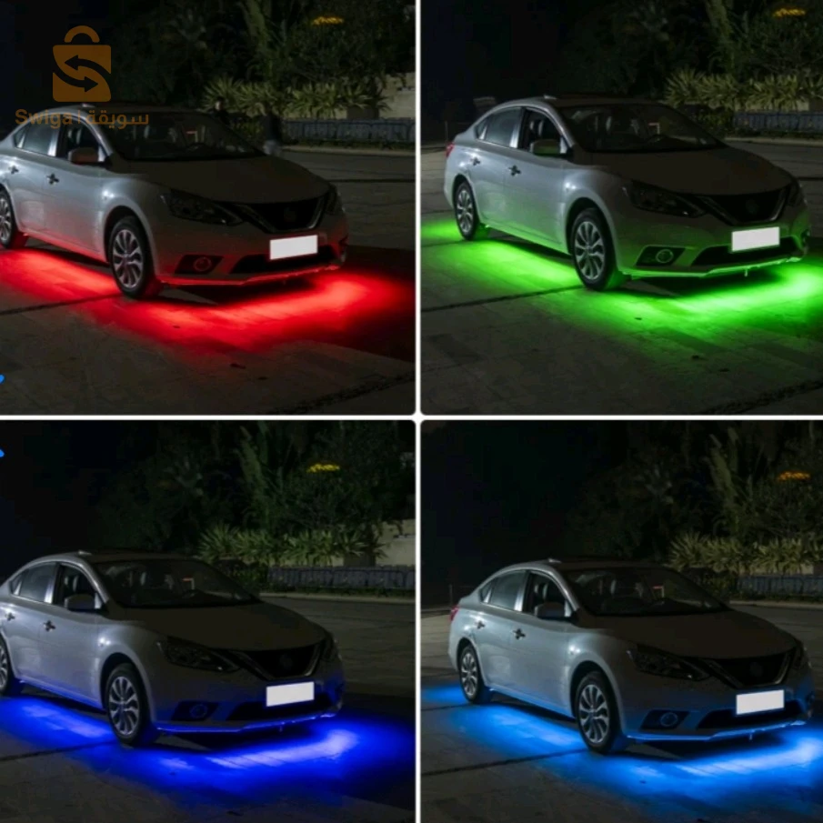 App Smart Bande lumineuse Neon RGB de chassis avec capteur de son Underglow pour voiture 12V