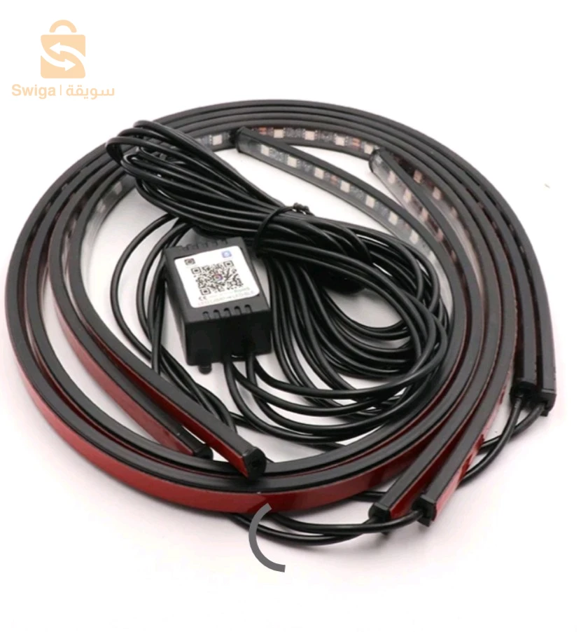 App Smart Bande lumineuse Neon RGB de chassis avec capteur de son Underglow pour voiture 12V