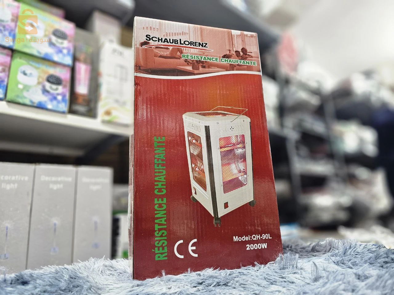 Chauffage Soufflant 2000 W, 360 Degrés, Électrique Eco, Faible Consommation avec 5 Poignées, 5 Modes (400 W-2000 W) - Blanc