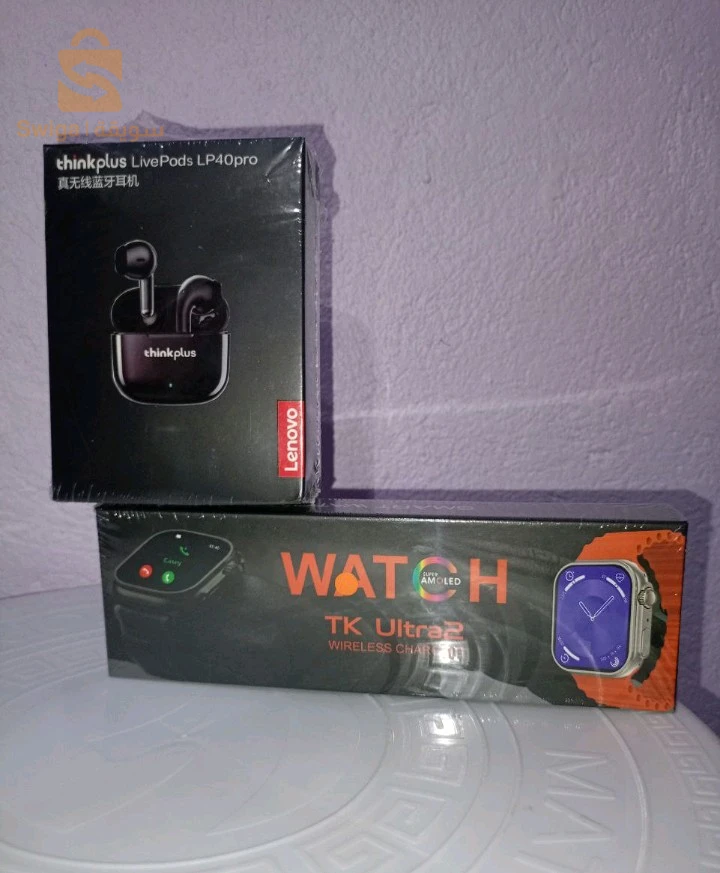 pack complet : Lenovo LP 40 pro original ✅+ smart watch bluetooth