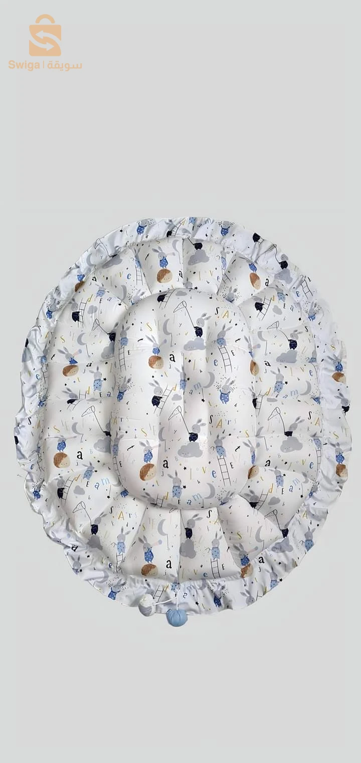 السرير المحمول بيضاوي الشكل الخاص بالأطفال 🤍💙 Oval baby nest portable bed 🤍

#bebe #trousseau #bebeboys #bleu