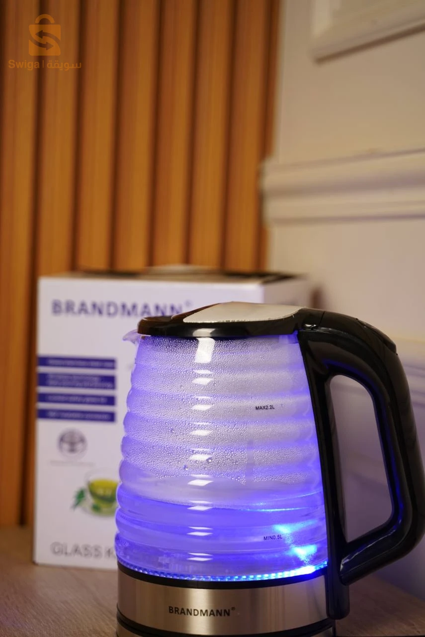 Bouilloire en verre lumineux