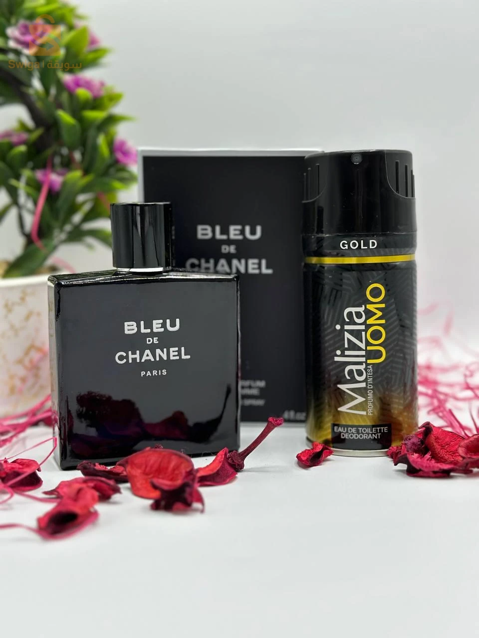 Parfum bleu de chanel + déodorant malizia gratuit