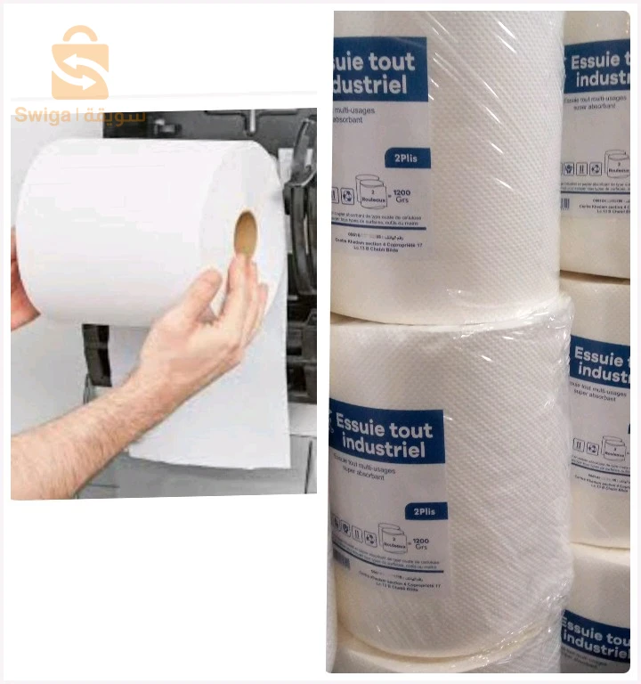 essuie-tout industriel/papier hygiénique