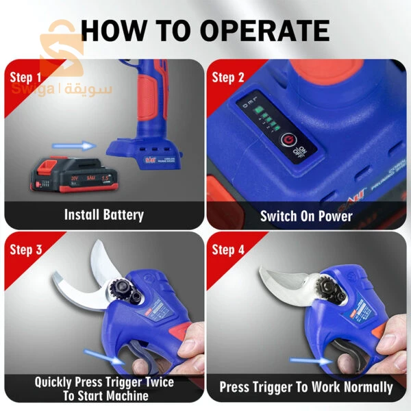 	SALI Sécateur électrique 25 V avec 2 Batteries
