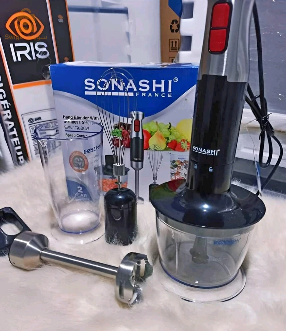 SONASHI Mixeur Plongeur 3en1 Multi Fonctions 600W SHB-179JBC