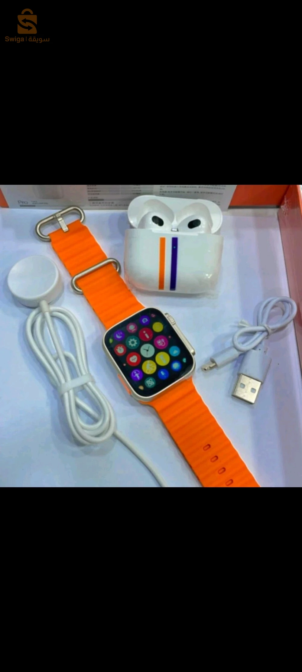 ساعة ذكية+ سماعات