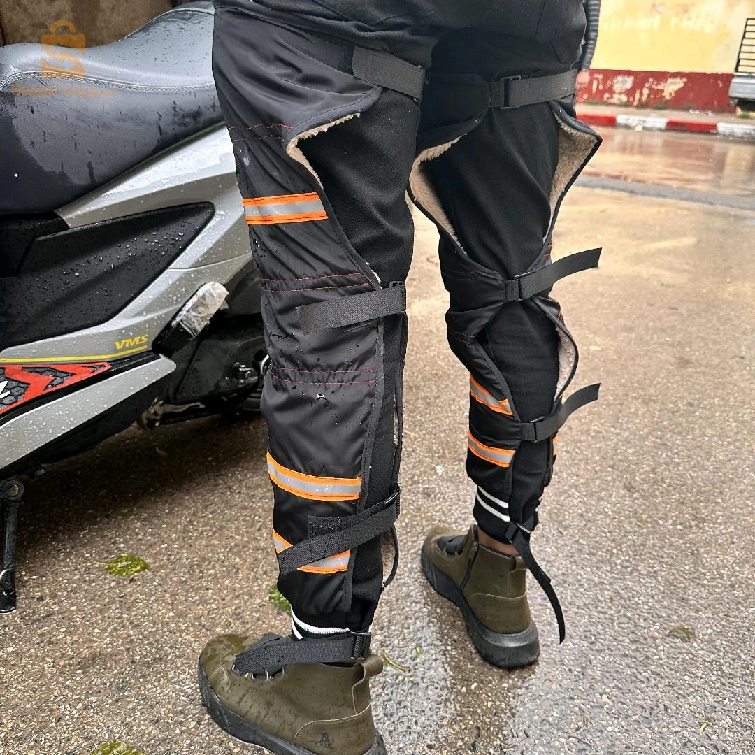 Jambières genou Imperméable Protection de Moto – طماق الركبة لسائقي دراجات النارية المقاومة للماء والرياح