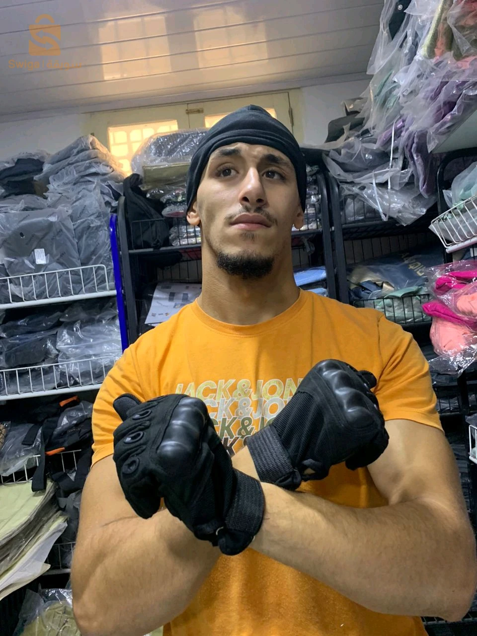 Pack Gants de Moto Tactique Doigt Complet avec Cagoule d’hiver قناع و قفازات للوقاية من برد