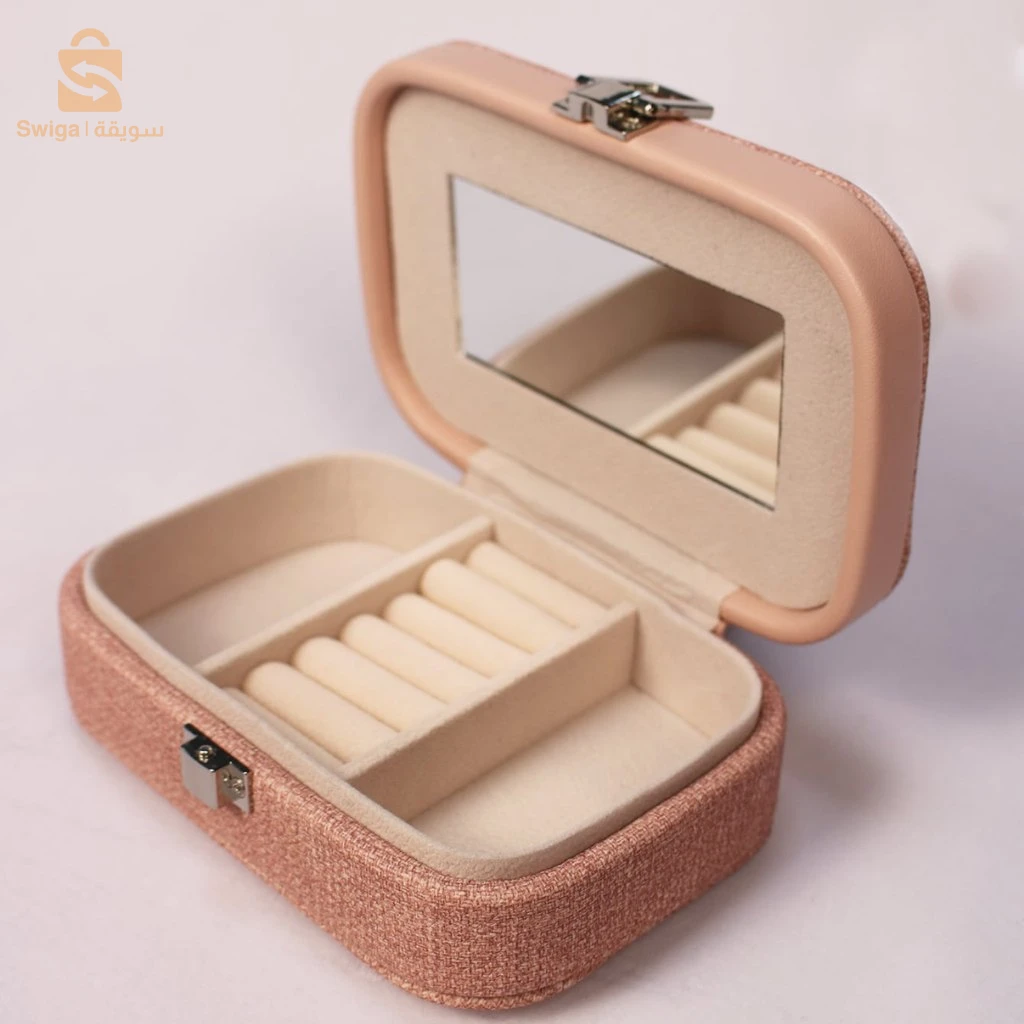 💎 Boîte de Rangement de Bijoux avec Miroir –  أناقة   شخصيتك الفريدة! 💎