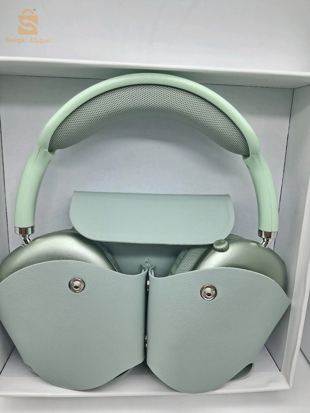 Casque Bleutooth AiR pods maxAvec pochette كاسك بلوتوتوت اير بودس