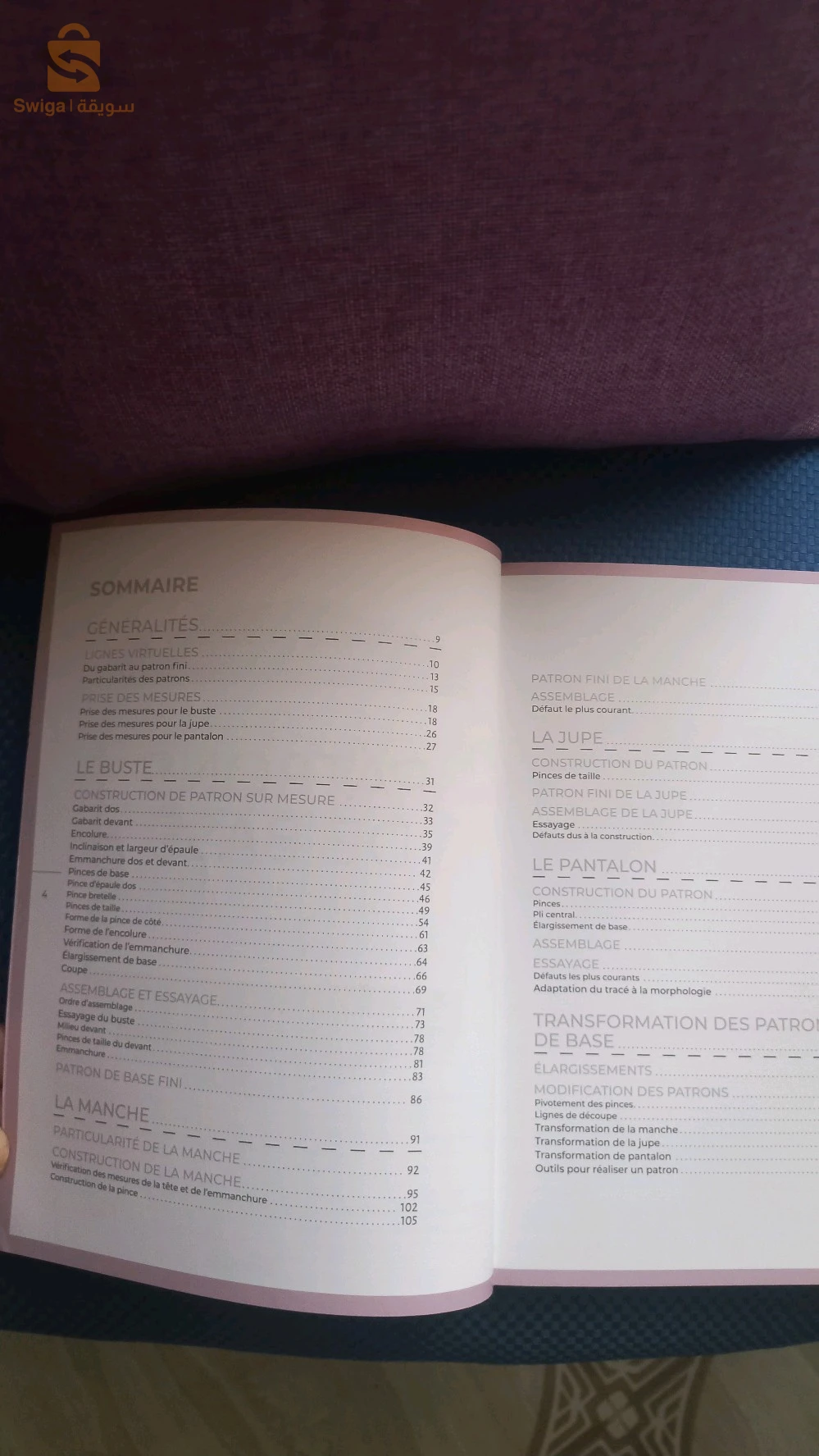 livre des patrons pour différentes morphologies