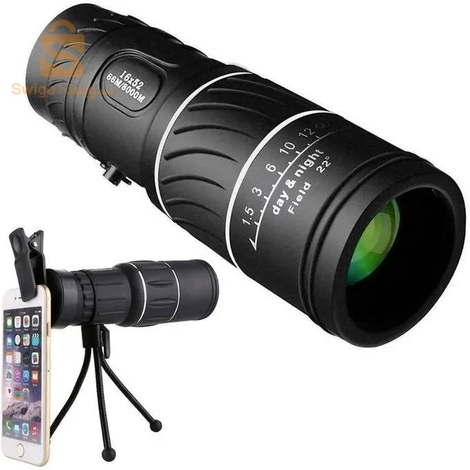 Télescope 16X52 Hd Zoom Lentille Pour Smartphone – Noir