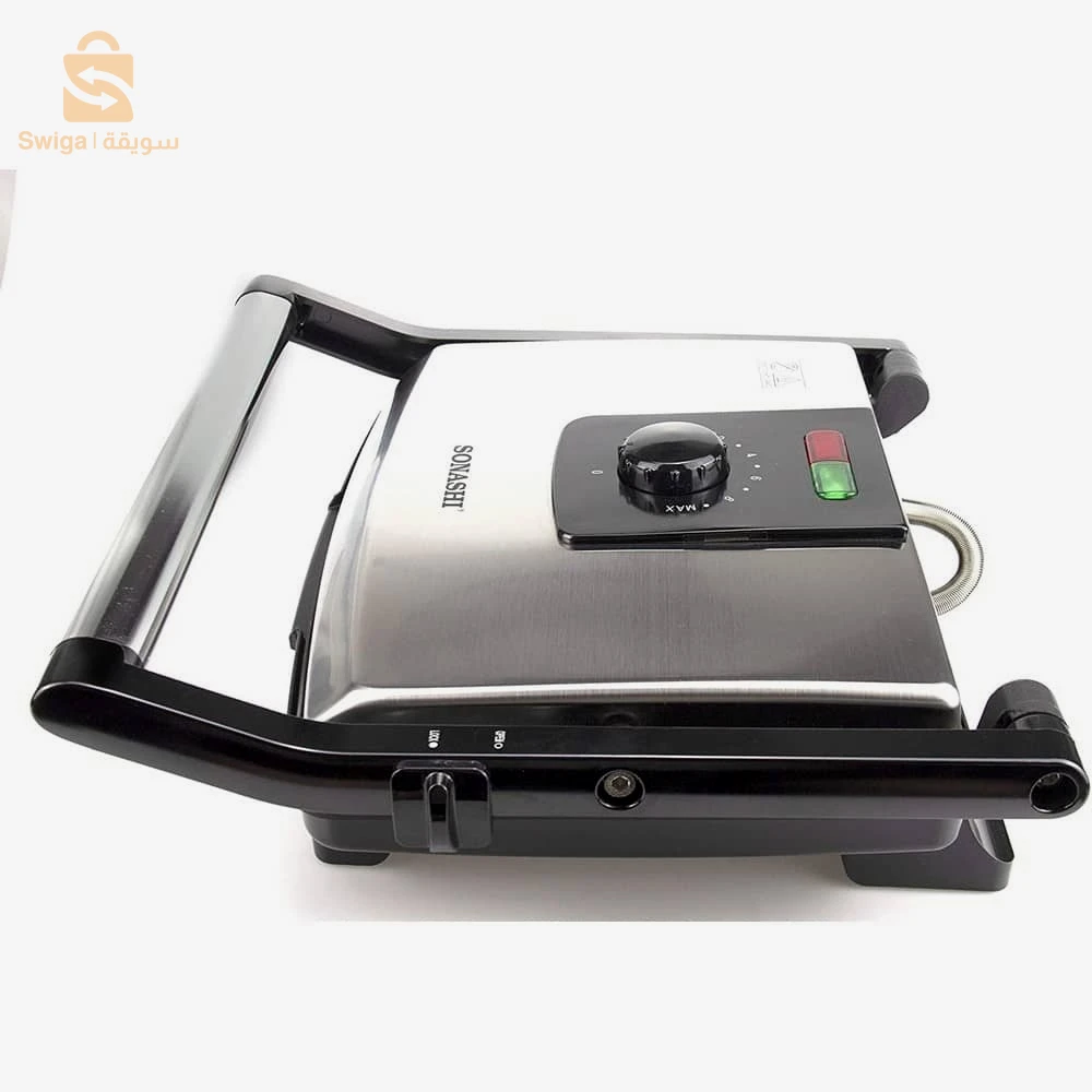 Machine à sandwichs et grillades en Inox 2000W Sonashi SGT-854