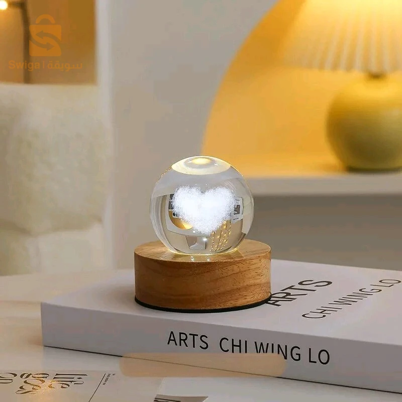 ? Veilleuse Boule de Cristal USB – ضوي لياليك بلمسة سحرية ودفء! ?