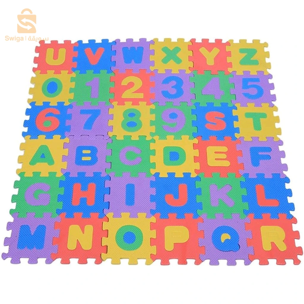 Tapis De Jeu Puzzle Chiffres et Lettres pour Bébé 36Pcs