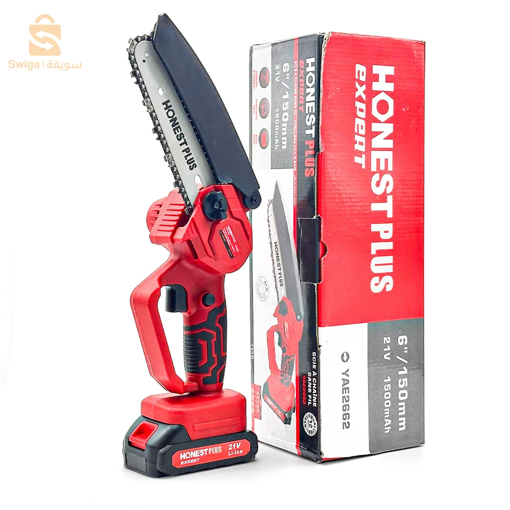 	Scie a chaine sans fil 21V HONESTPLUS avec Batterie