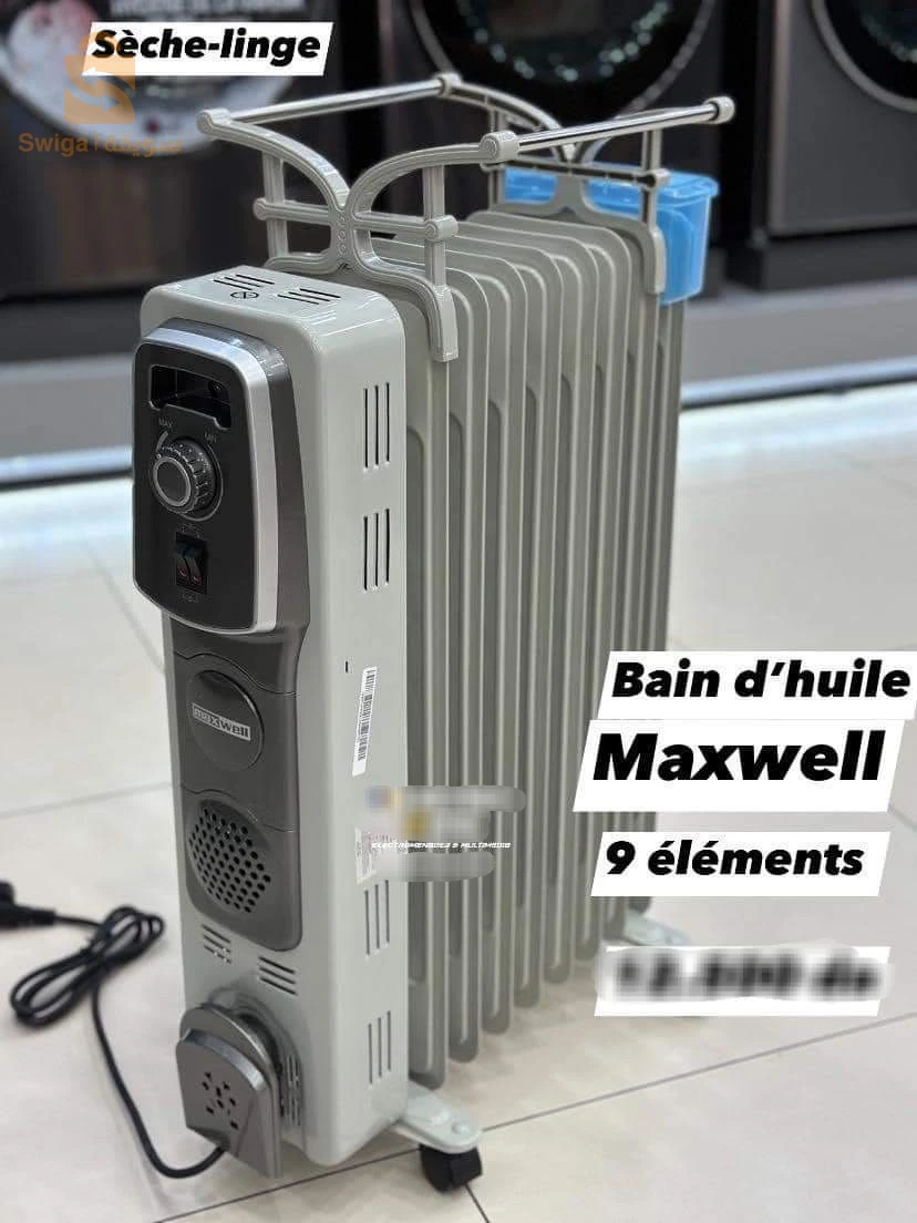 bain d'huile MAXWELL مدفأة بالزيت 9 زعانف