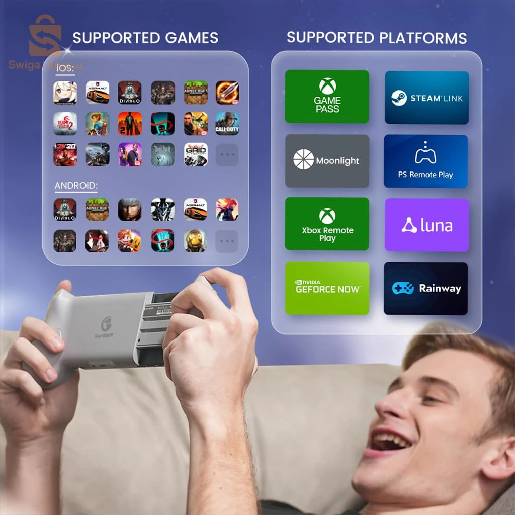 Manette de jeu mobile GameSir G8 Galileo Type-C pour Android et iPhone 15 1 Mois Game Pass Ultimate