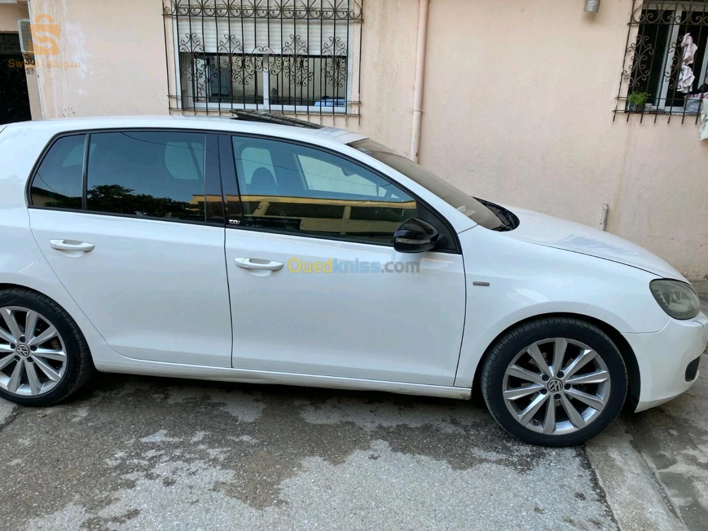 golf 6 TDi 105cv fiha raccord aile arrière w demie pare-choc arrière a froid sgira fi capot voiture très bien entretenu ndifa bazaf